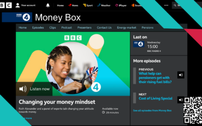 BBC RADIO 4 MONEY BOX: ME? LIVE ON AIR