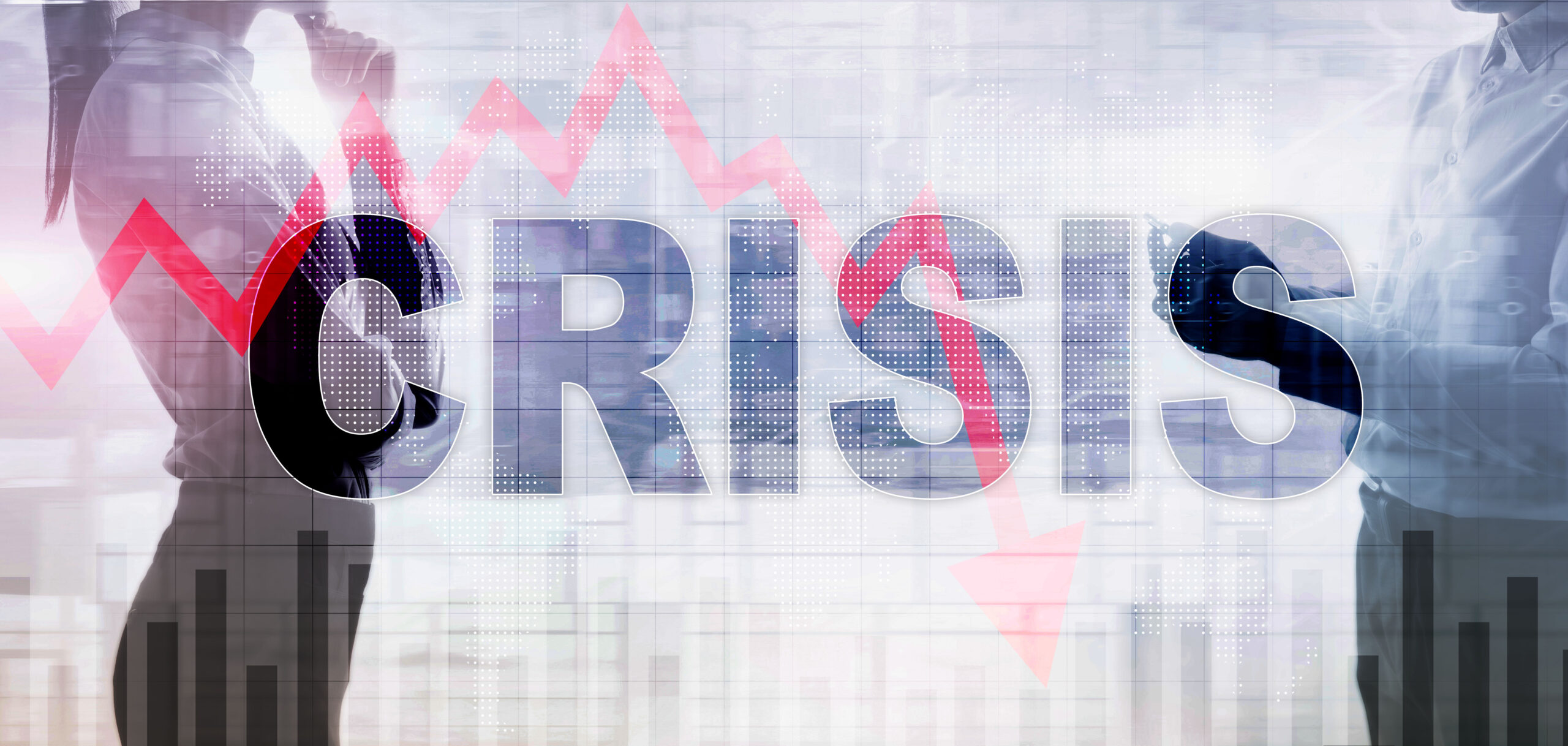 Abstract Finance Crisis Business Background. Exclusive Mixed Media Wallpaper.
